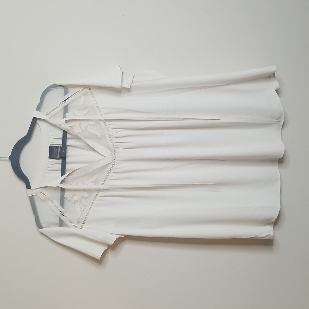 TORRID Outlander White Blouse with Embroidered Detail 1
